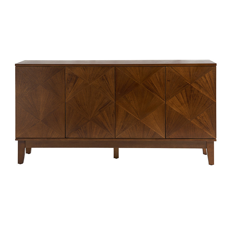 Marcos 60 Wide Mid-century Geometric Patterns Sideboard with Solid Wood Legs