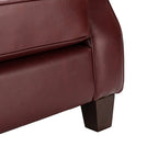 Hugo Traditional Style Curved Genuine Leather Elegant Sofa