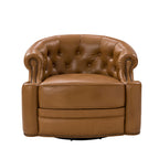 Alonso Classic Chesterfield Genuine Leather Swivel Chair