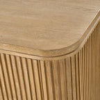 Modern Solid Wood Fluted Dresser with 6 Drawers & Oak Texture