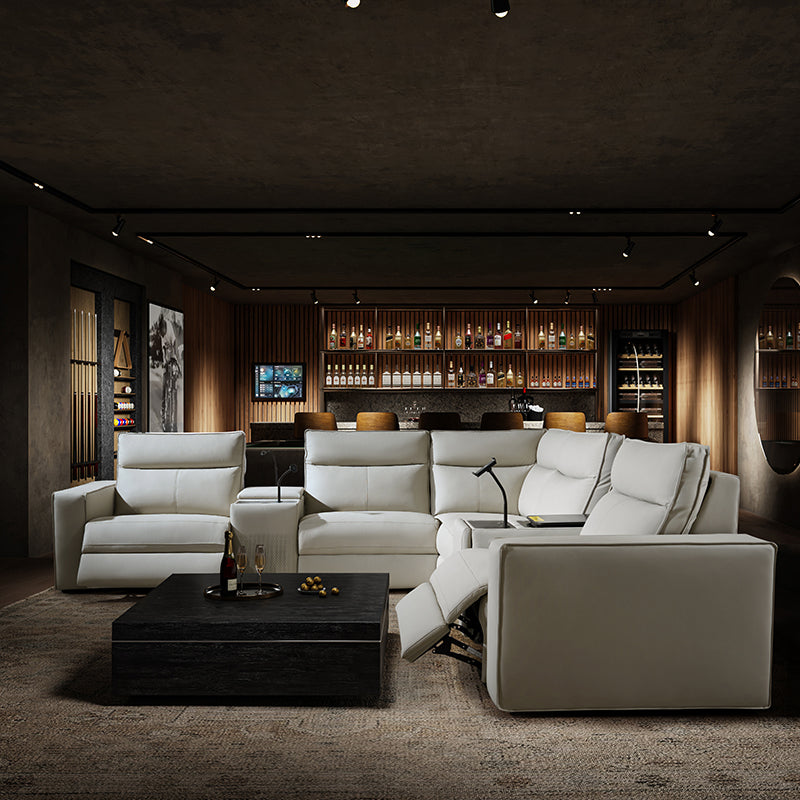 EliteNest Smart Reclining Theater Sofa with Speaker